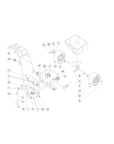 Front Frame Assembly (2007 And Before) Diagram and Parts List for 56A443TH (750-XP)(2008 & Before) Cub Cadet Lawn Mower